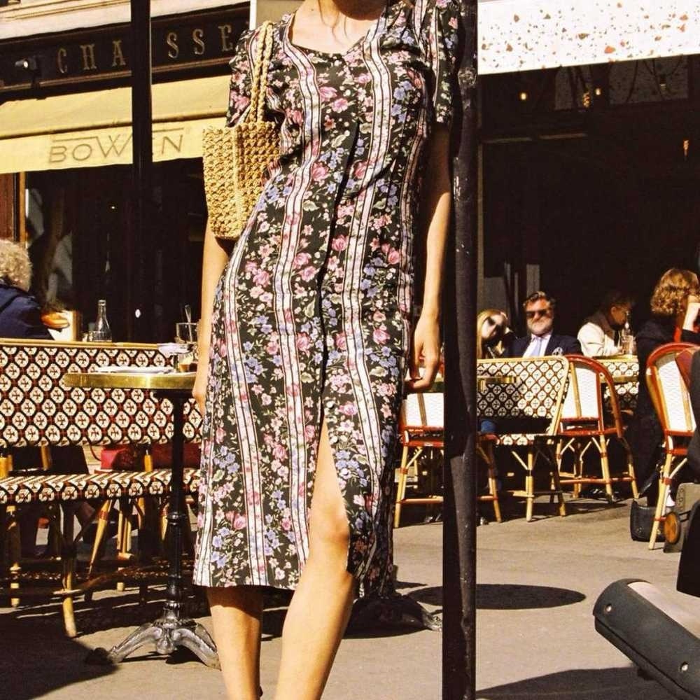 NWT Rouje Mathilde Floral Print Dress Rayures Fleuries Spain Sz 36